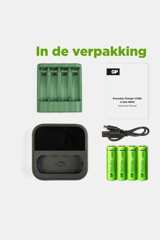 GP BATTERIES ISB Battery Charger B421 4 X Recyko AA 2100 Mah Do 7 GP BATTERIES ISB Battery Charger B421 4 X Recyko AA 2100 Mah Do - Image 7