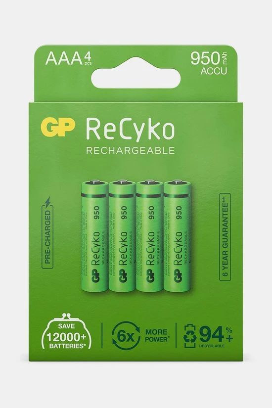 GP BATTERIES AAA Rechargeable Nimh 950 Mah Recyko 1,2V 4 Stuks Batterij 3 GP BATTERIES AAA Rechargeable Nimh 950 Mah Recyko 1,2V 4 Stuks Batterij - Image 3
