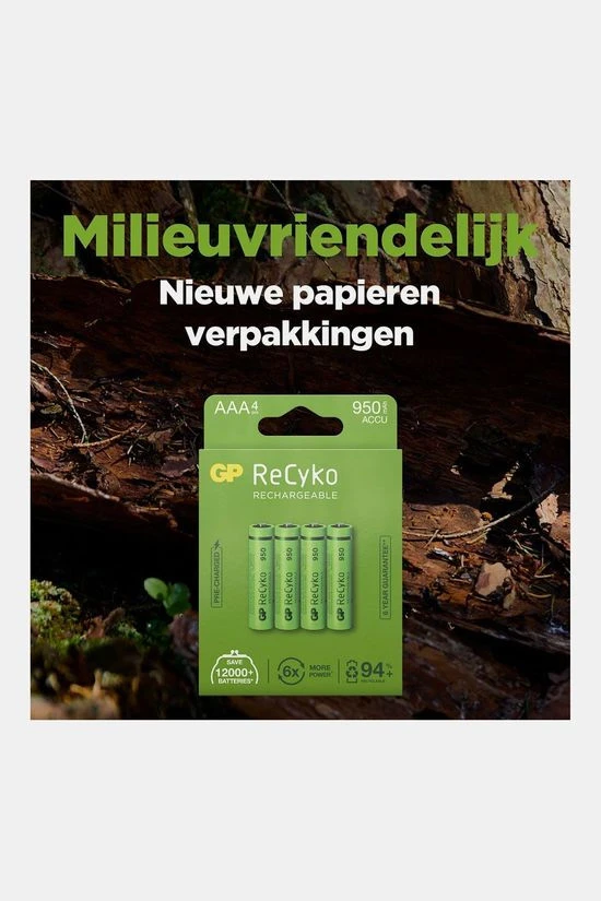 GP BATTERIES AAA Rechargeable Nimh 950 Mah Recyko 1,2V 4 Stuks Batterij 5 GP BATTERIES AAA Rechargeable Nimh 950 Mah Recyko 1,2V 4 Stuks Batterij - Image 5